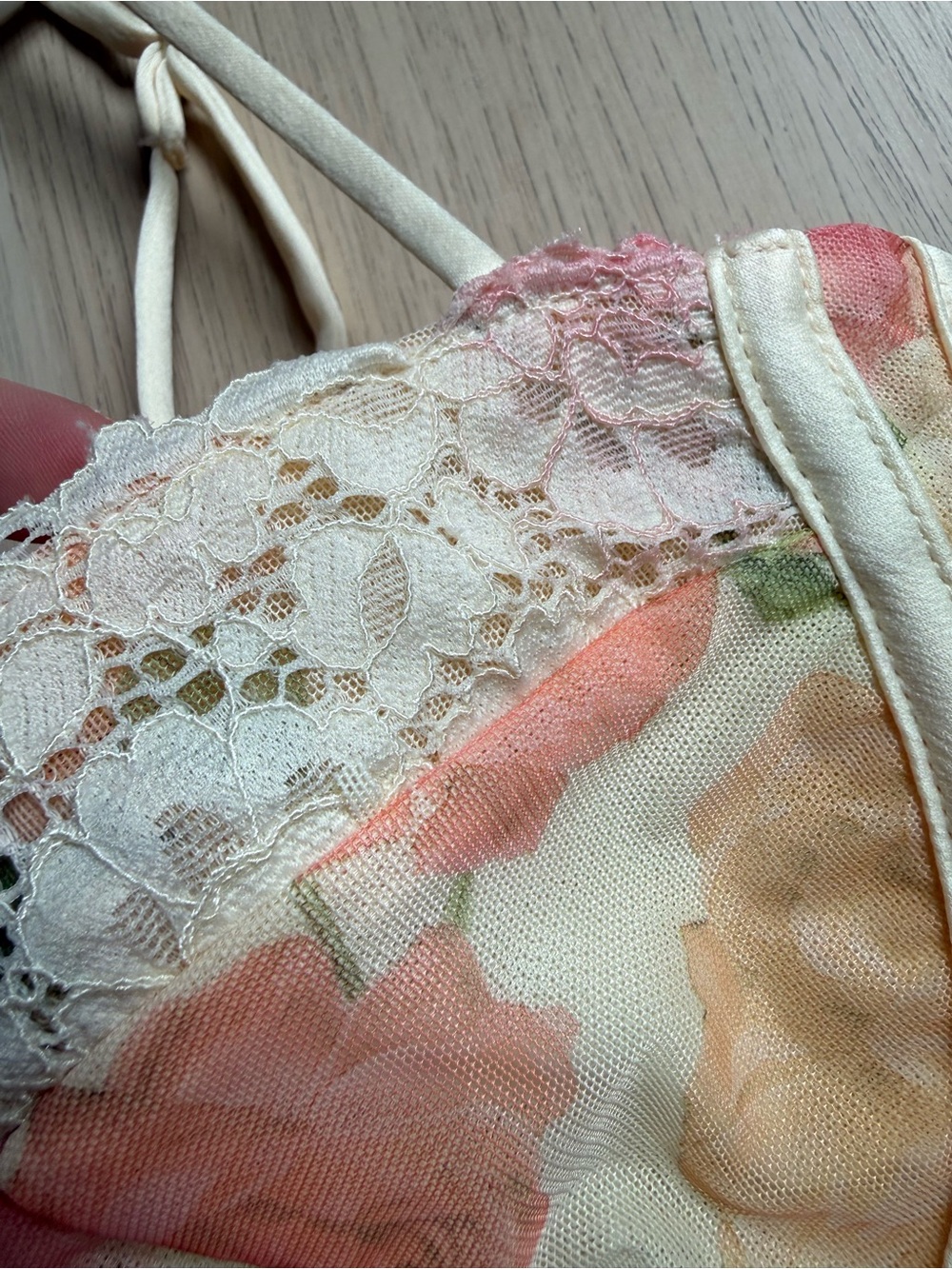 House of CB Cream Floral Lace Corset Slip Gown - Picture 16 of 16